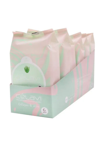 Lingettes Démaquillantes au Collagène et Aloe Vera